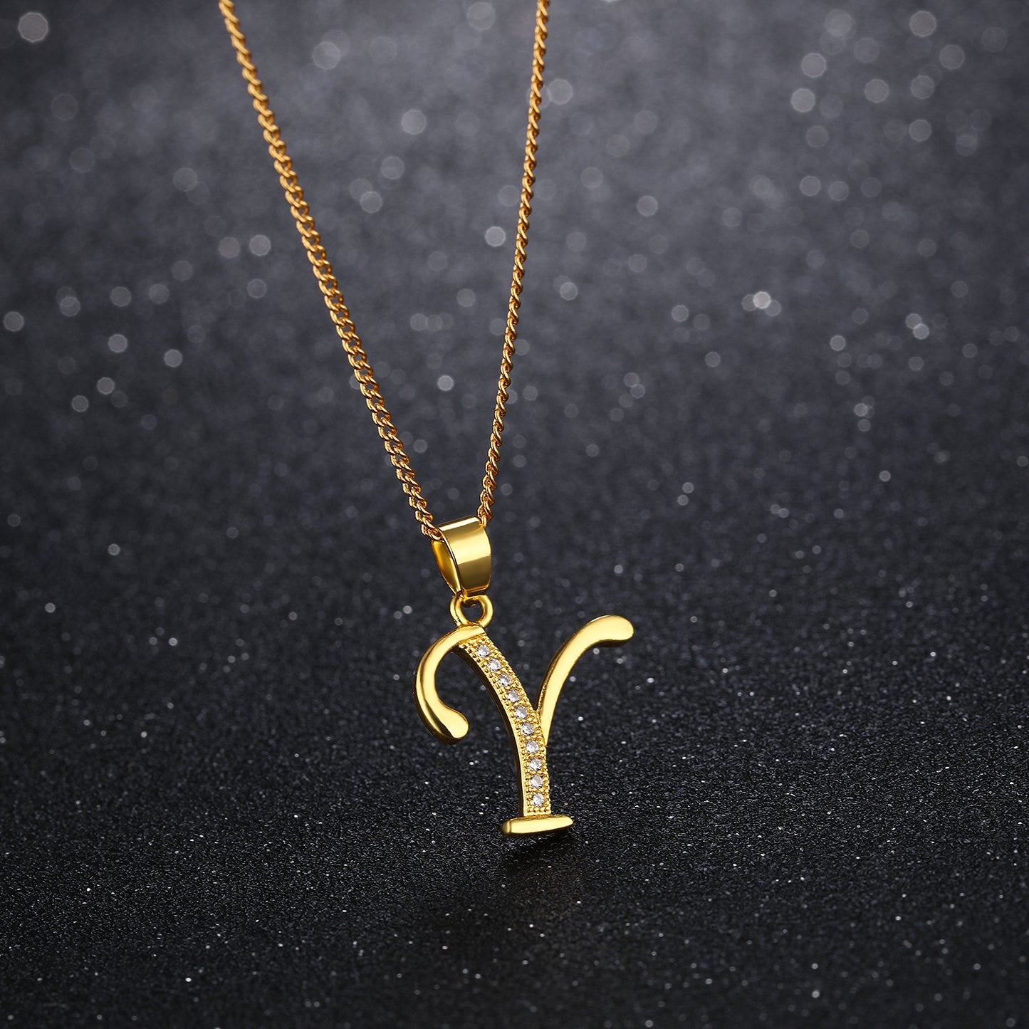 Simple personality letter necklace classic ladies clavicle chain