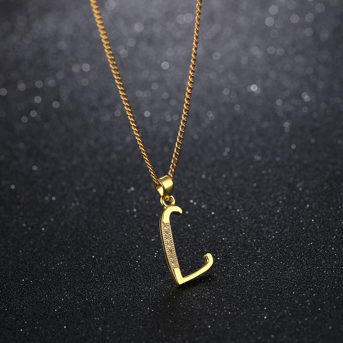 Simple personality letter necklace classic ladies clavicle chain