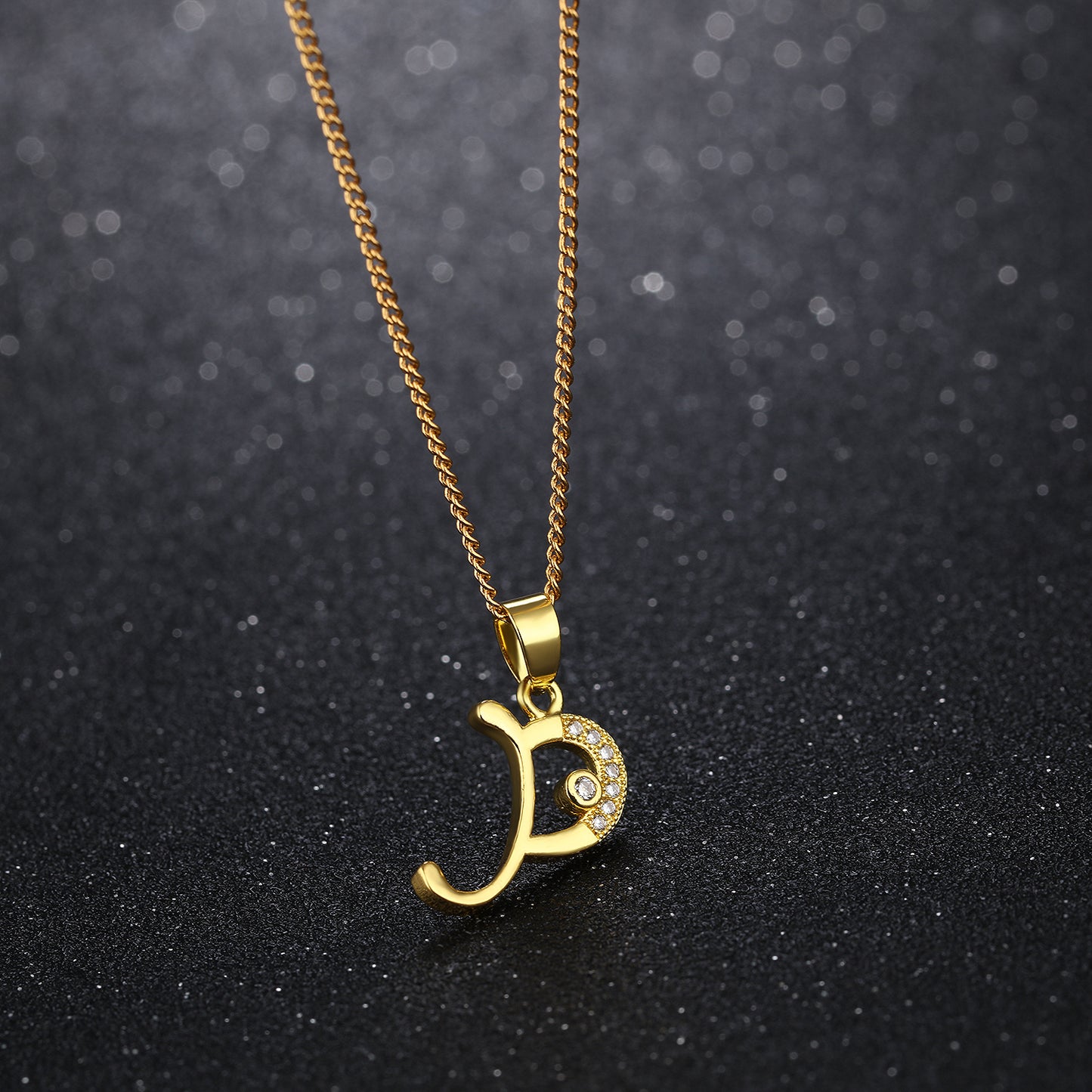 Simple personality letter necklace classic ladies clavicle chain