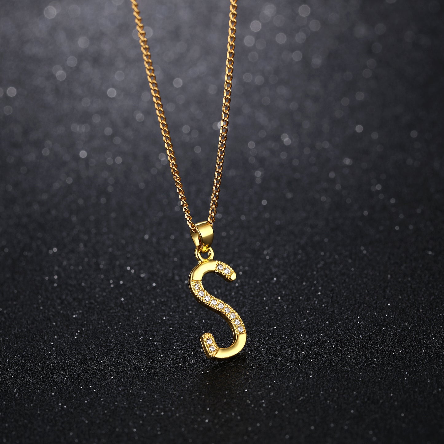 Simple personality letter necklace classic ladies clavicle chain