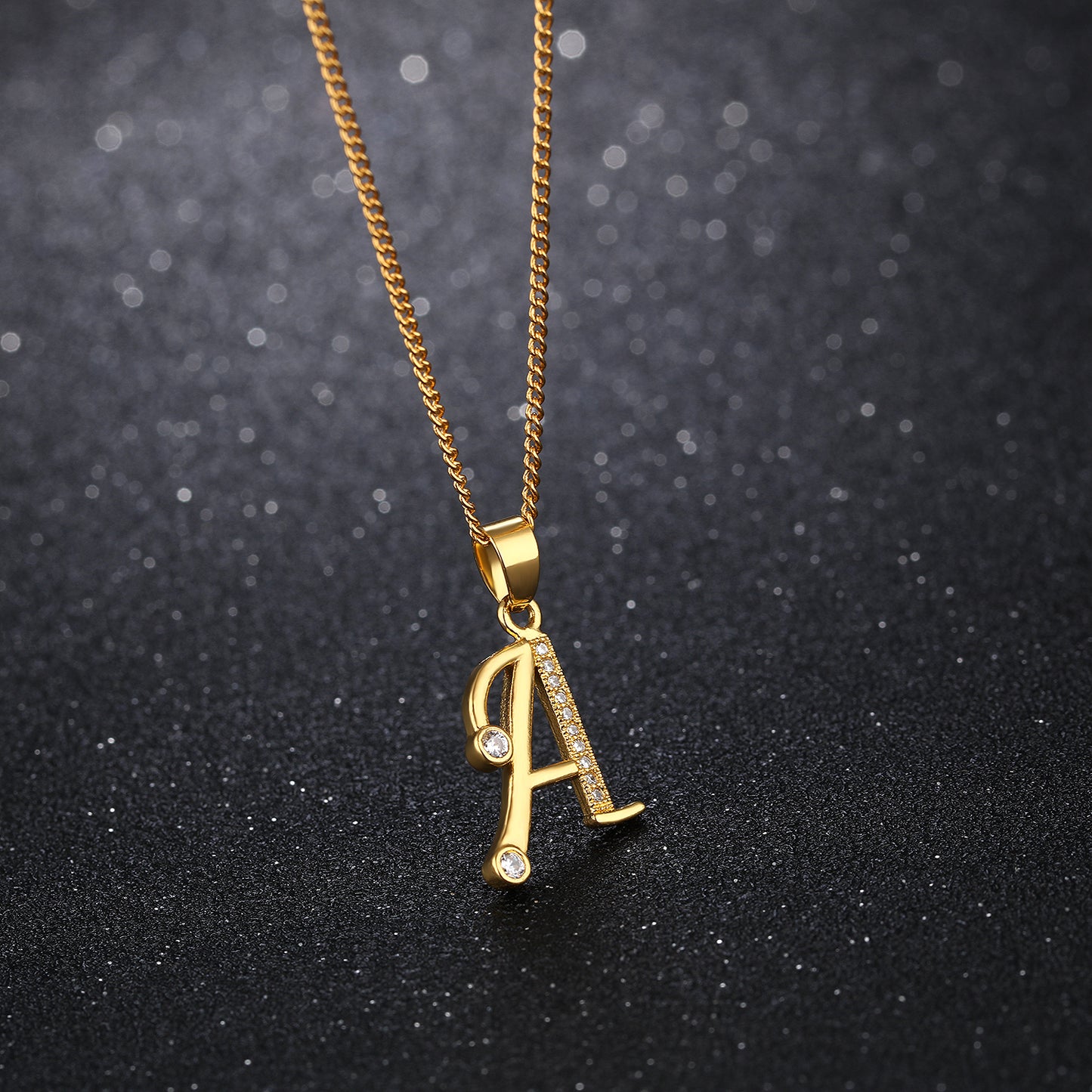 Simple personality letter necklace classic ladies clavicle chain