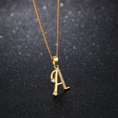 Simple personality letter necklace classic ladies clavicle chain