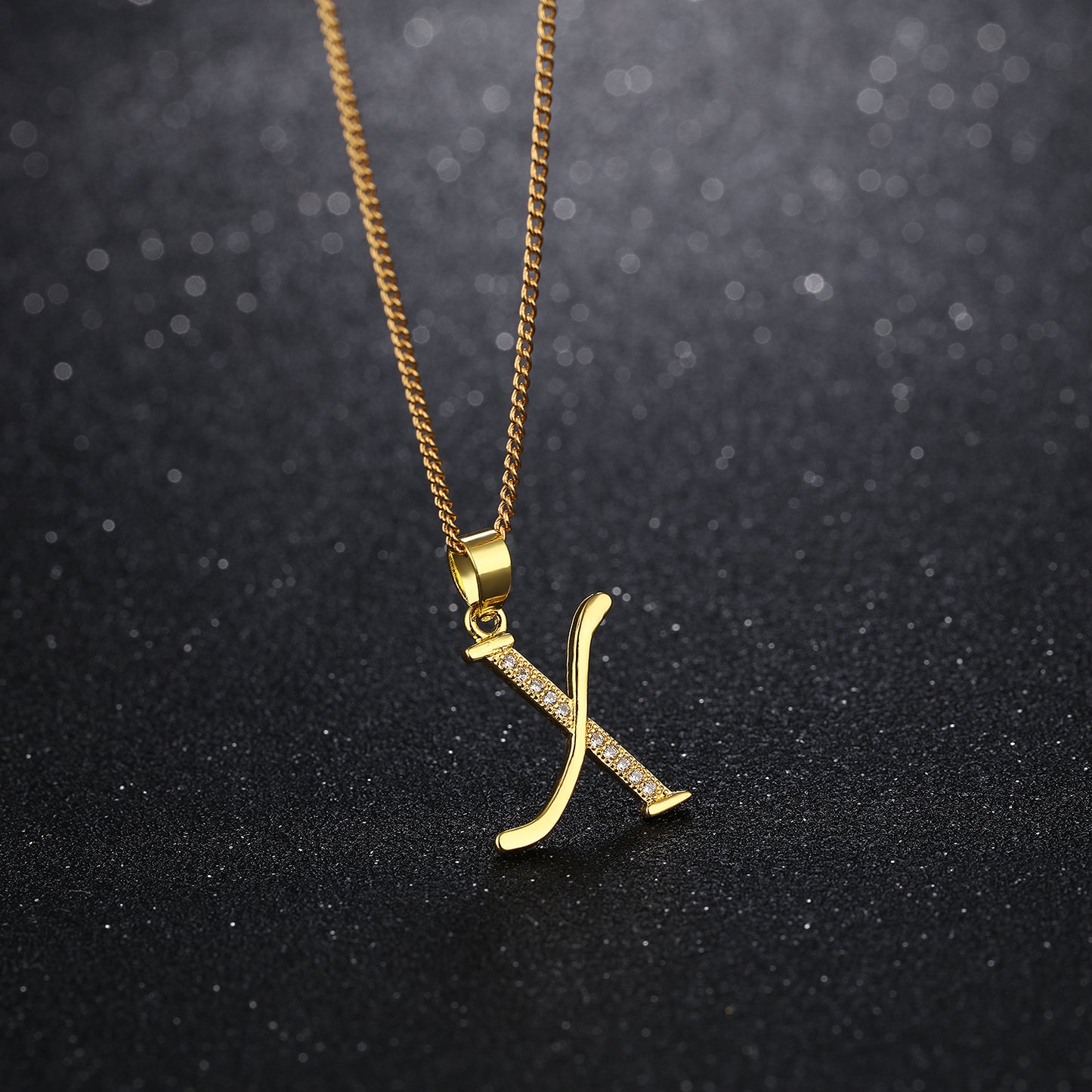 Simple personality letter necklace classic ladies clavicle chain