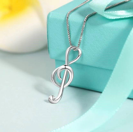 Sterling Silver Music Note Necklace