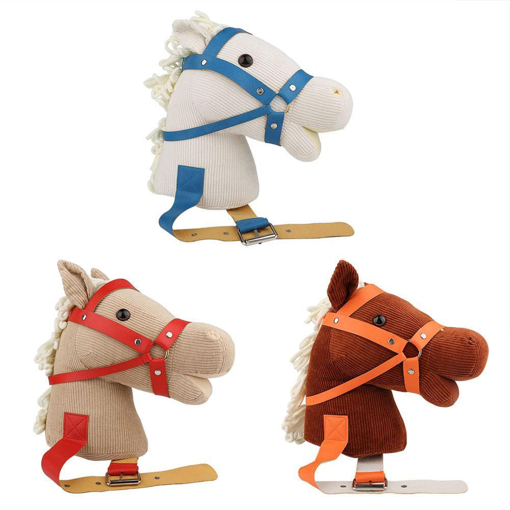Simulation Cotton Horse 's Head with Tie Animal Clipclop Sound