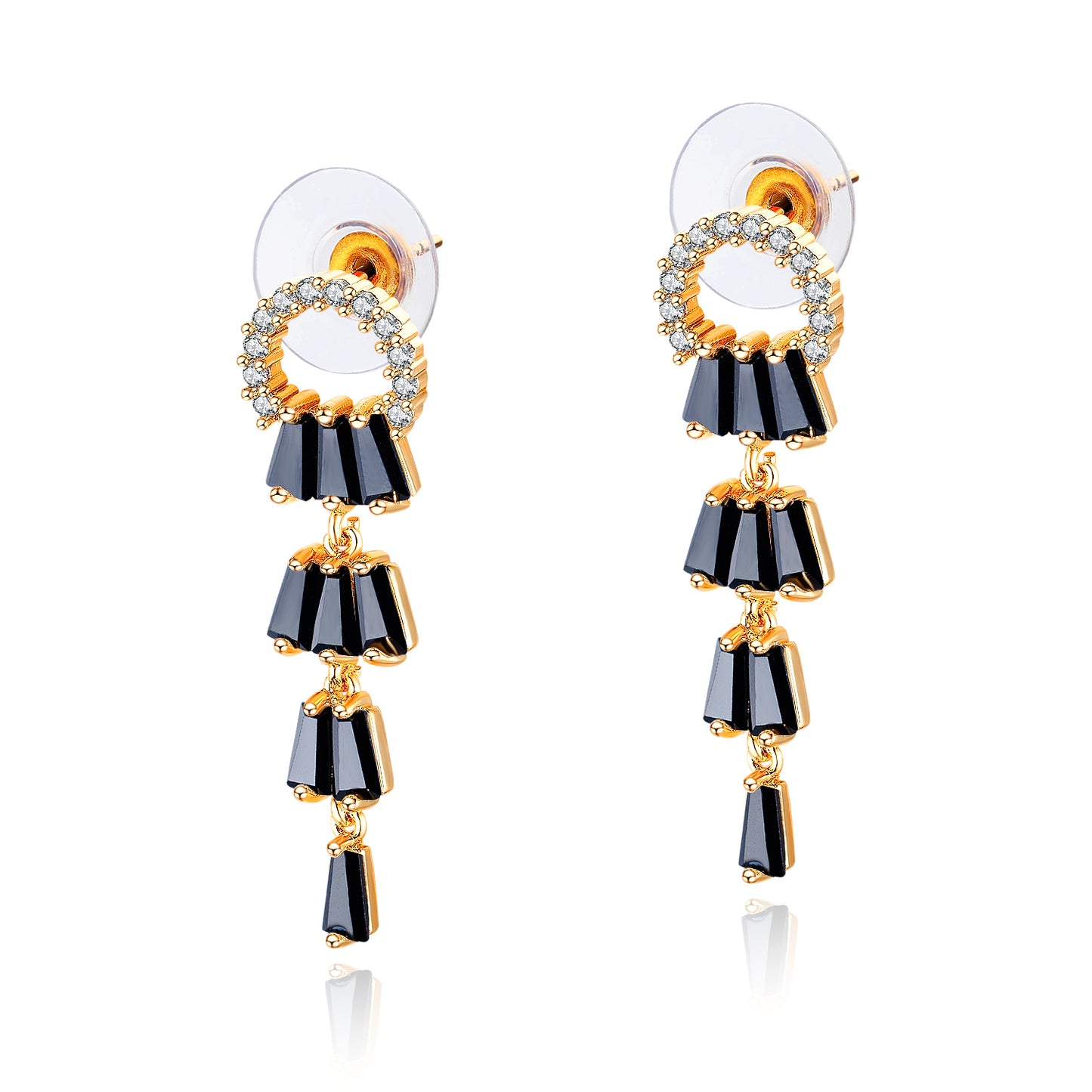 Samba style trendy diamond earrings women fashion gold-plated copper earrings