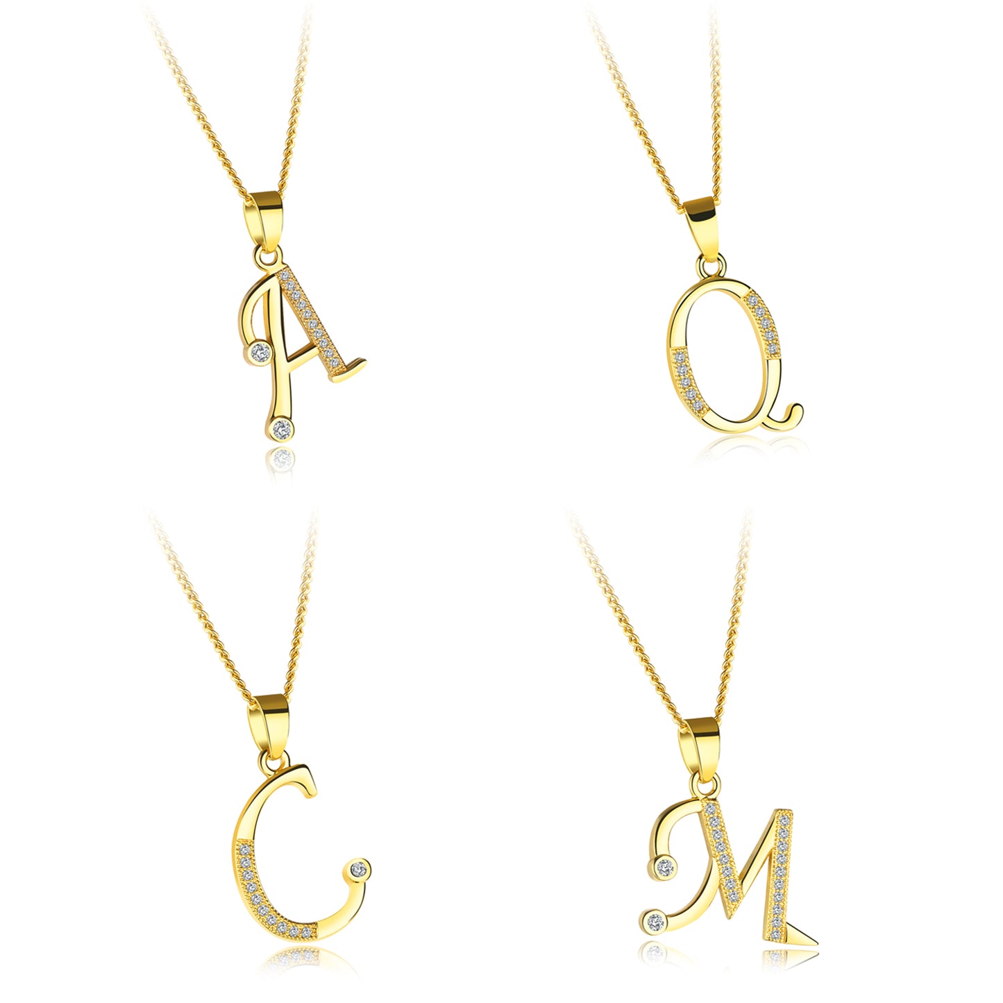 Simple personality letter necklace classic ladies clavicle chain