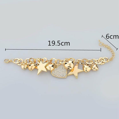 Stars and Hearts Charm Bracelet