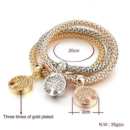 "Tree of Life" Bracelet with Charms & Austrian Crystals