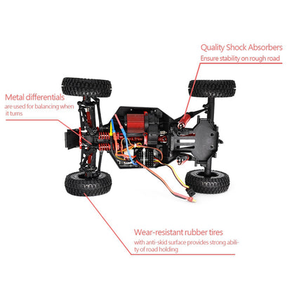 RC Truck 1: 12 4WD 2.4Ghz Off-Road Rock Crawler (Green or Red)