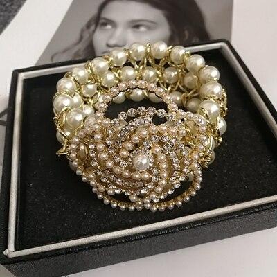 Five chain bracelet for women pearl flower bracelet jewelry