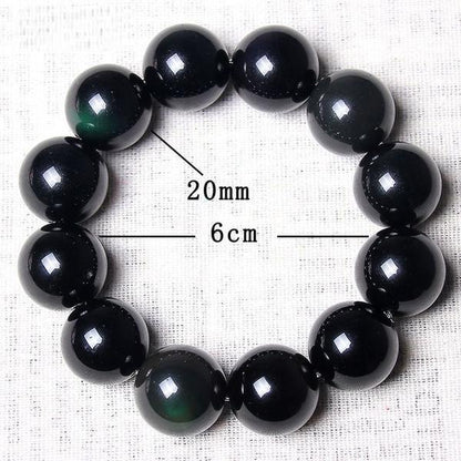 Natural Apache Tear Beaded Bracelet