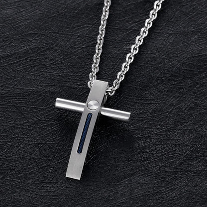 New Arrival Pendants & Necklaces For Men Stainless Steel Wire Brother Cross Necklace Male Christian Jewelry