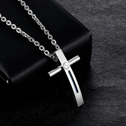 New Arrival Pendants & Necklaces For Men Stainless Steel Wire Brother Cross Necklace Male Christian Jewelry