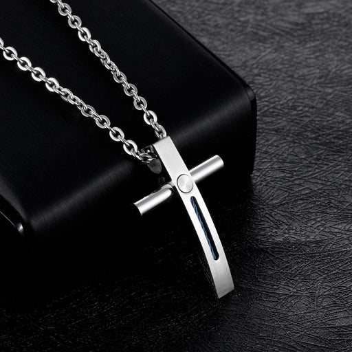 New Arrival Pendants & Necklaces For Men Stainless Steel Wire Brother Cross Necklace Male Christian Jewelry