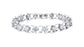 Classical Multicolor/White Rhinestone Women Bracelets Delicate Girls' Gift White Gold Color Link Chain Jewelry Bangle