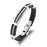 Cool Man Genuine Silicone Bangles Fashion Stainless Steel Hol Out Men Jewelry 19.5cm Long Accessories Cheap