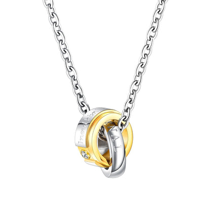Couple Neaklaces 'ETERNAL LOVE' Matching Set Necklace for His and Her Valentines Gift for Boyfriend Girlfriend