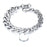 Men Bracelets Round Tag Customize Link Stainless Steel Metal Clasp Charm Male Free Engrave Chain