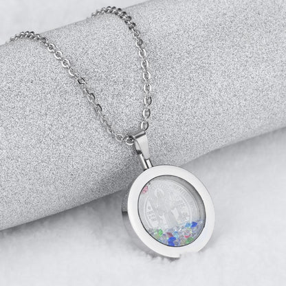 Religious Virgin of Guadalupe Pendant Necklace Fashion Women Men Stainless Steel Vintage Jewelry Link Chain Necklaces