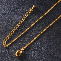 Simple Link Chain Necklace For Women Ultrathin 1.3 MM Wide Gold Color / Steel Color Copper Alloy Female Ladies Jewelry