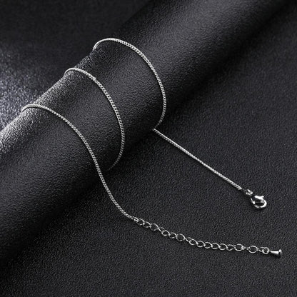 Simple Link Chain Necklace For Women Ultrathin 1.3 MM Wide Gold Color / Steel Color Copper Alloy Female Ladies Jewelry