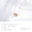 Women Chain Necklace Shiny Stone Round Designer  New Clavicle Link Steel Rose Gold Pendant Lady Korea Jewerly