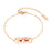Women Slim Chain Link Bracelets Crystal Stainless Steel Designer Charms Rose Gold Lady Elegant
