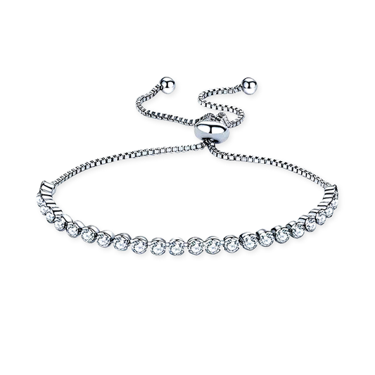 Rhinestone Adjustable Tennis Bracelet