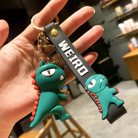 Dinosaur Keychain Hanging PVC Drop Glue Cartoon Personality Figure Backpack Pendant