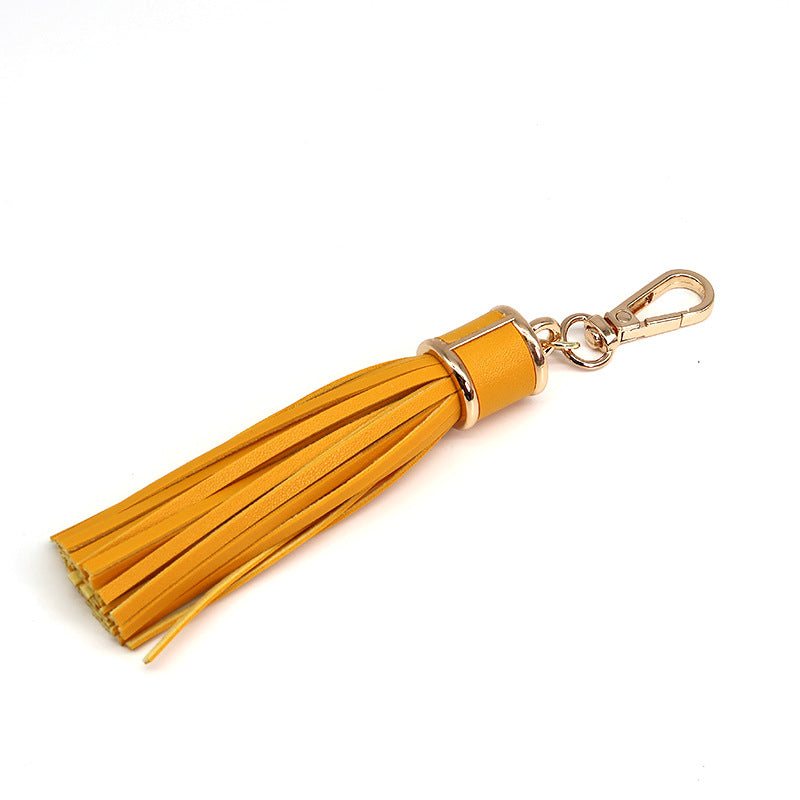 PU Fringe Key Chain Bag Pendant Leather Long Fringe Key Chain