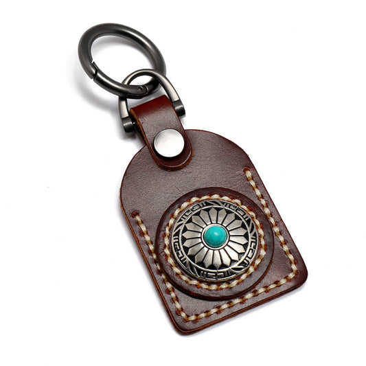 Personalized Hand-stitched Vintage Car Key Chain Creative Small Gift Key Pendant