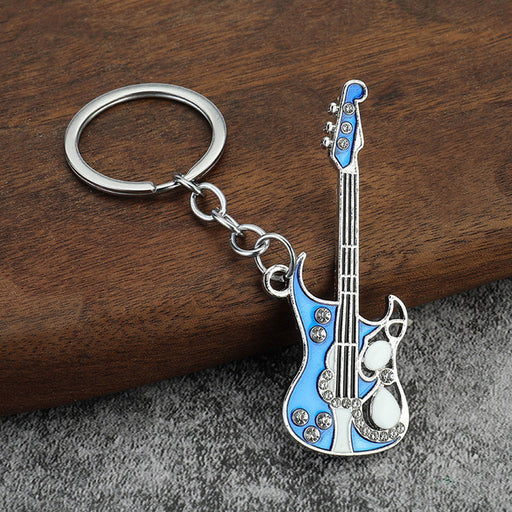 Creative Metal Guitar Model Keychain Bag Car Keychain Hanger