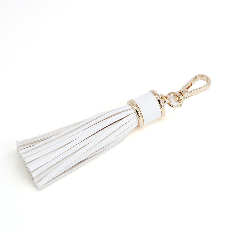 PU Fringe Key Chain Bag Pendant Leather Long Fringe Key Chain