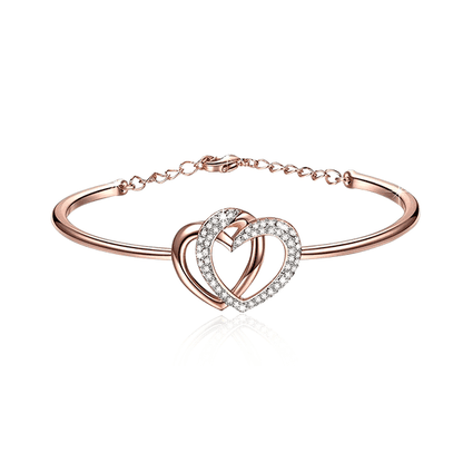 Twin Hearts Adjustable Bracelet