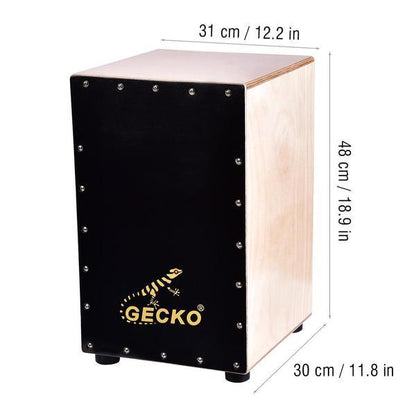 GECKO Wooden Percussion Box Flat Hand Drum