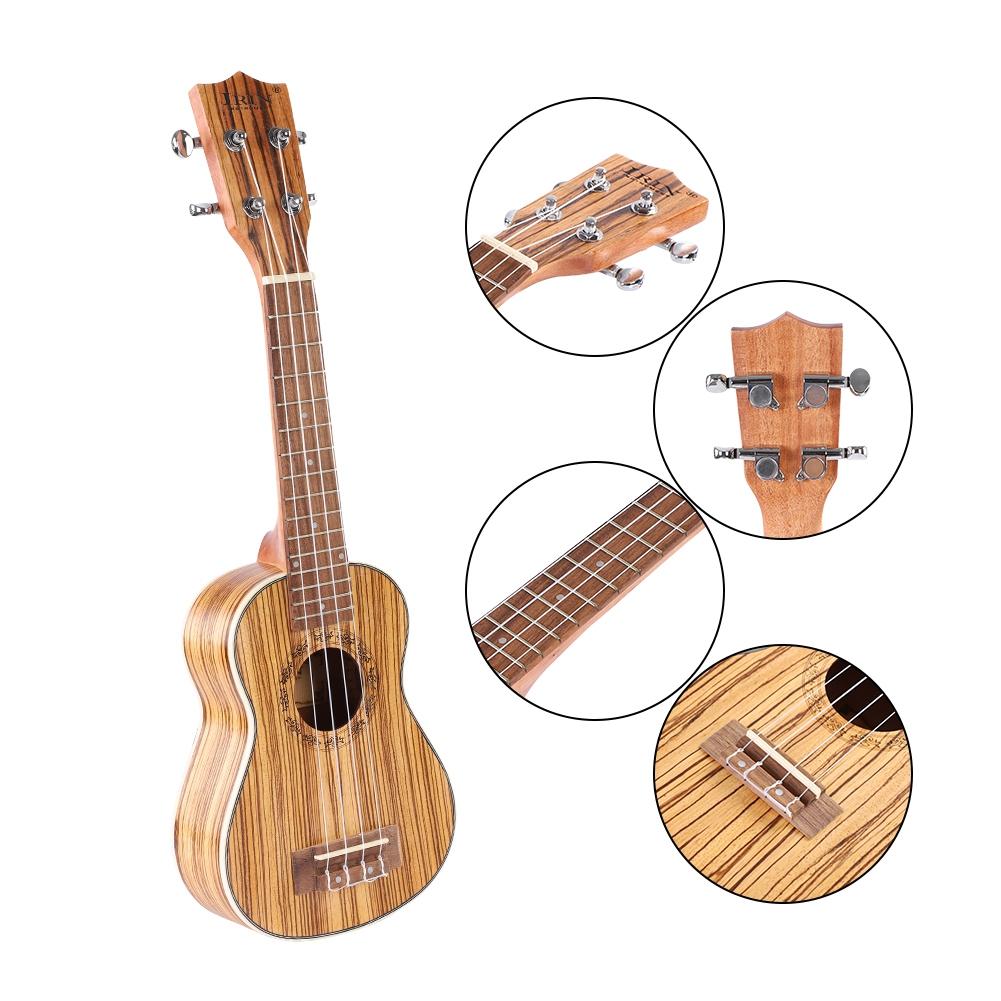 Zebra Wood Ukulele with Padded Storage Bag