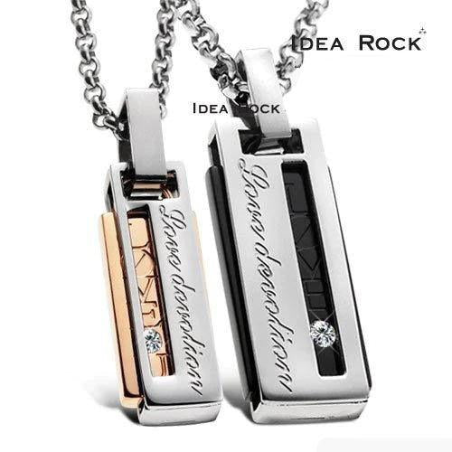 Titanium Pendant stainless steel couple necklace Jewelry Chain including