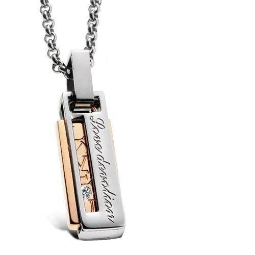 Titanium Pendant stainless steel couple necklace Jewelry Chain including