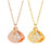 Women Chain Necklace Rose Gold/ Gold Shell Pearl Clavicle Chain Stainless Steel Design  Necklaces Fashion Jewelry