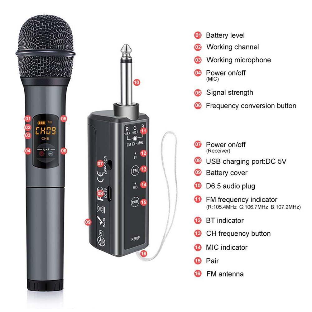 Bluetooth Wireless Direct Insert Type Handheld Microphone System