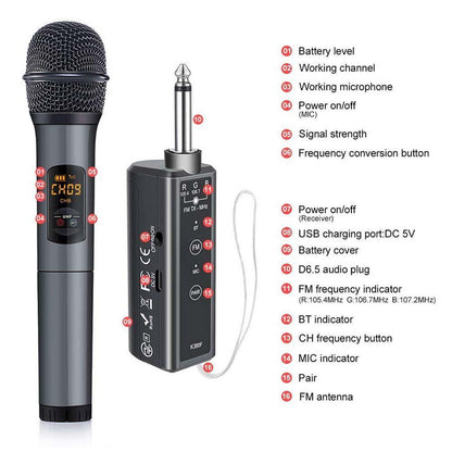 Bluetooth Wireless Direct Insert Type Handheld Microphone System