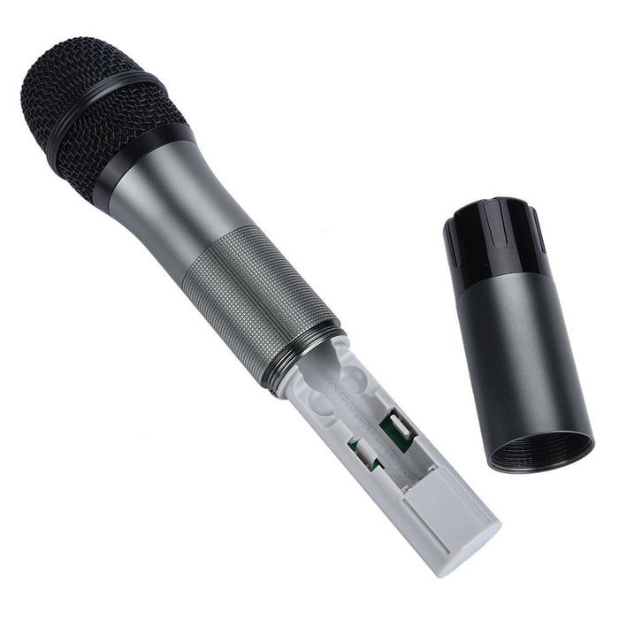 Dual Wireless Bluetooth Karaoke Handheld Microphone Various Frequency with Receiver Box
