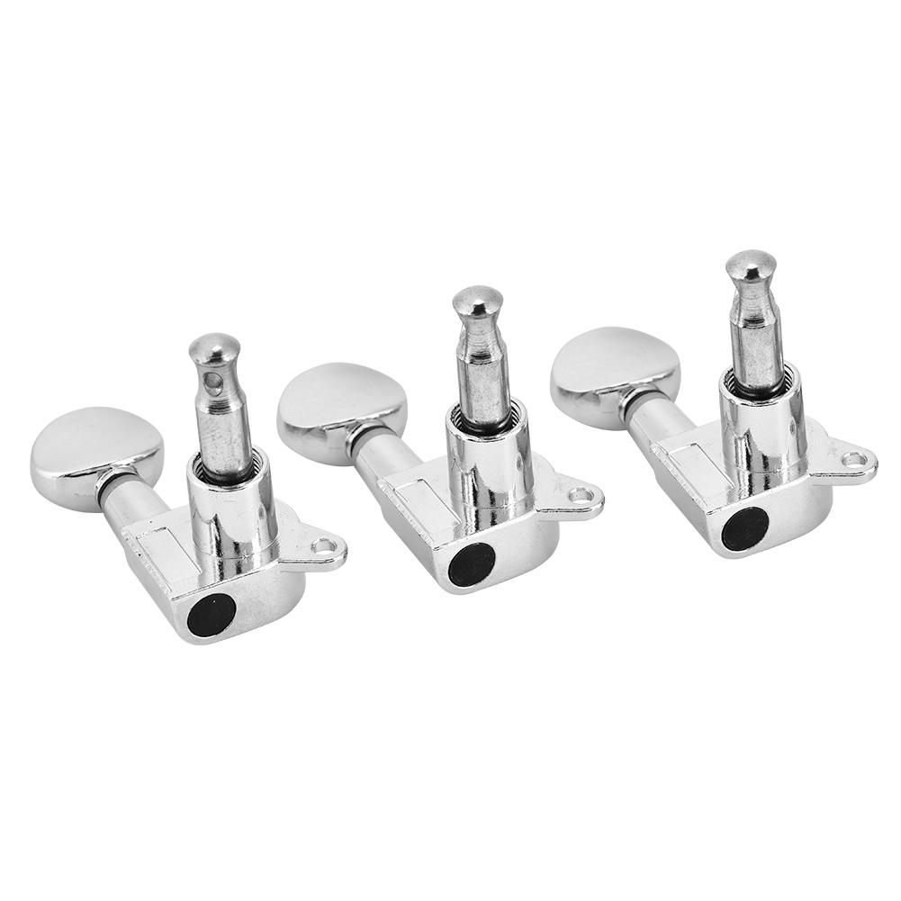 Guitar Tuning Pegs Locking Tuners Zinc Alloy Machine Heads Silver