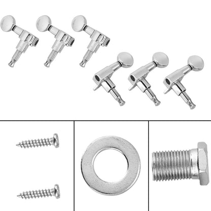 Guitar Tuning Pegs Locking Tuners Zinc Alloy Machine Heads Silver