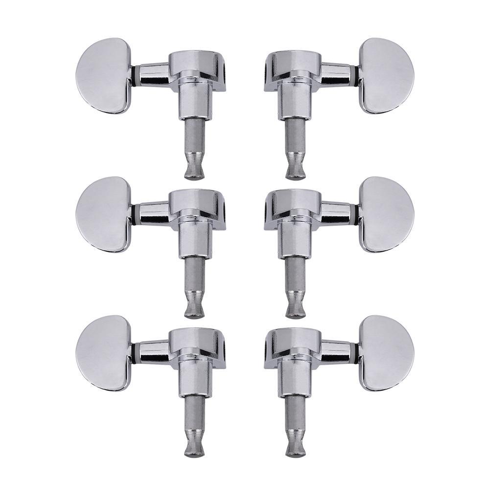 3L3R Guitar Tuning Pegs Locking Tuners Zinc Alloy Machine Heads Silver