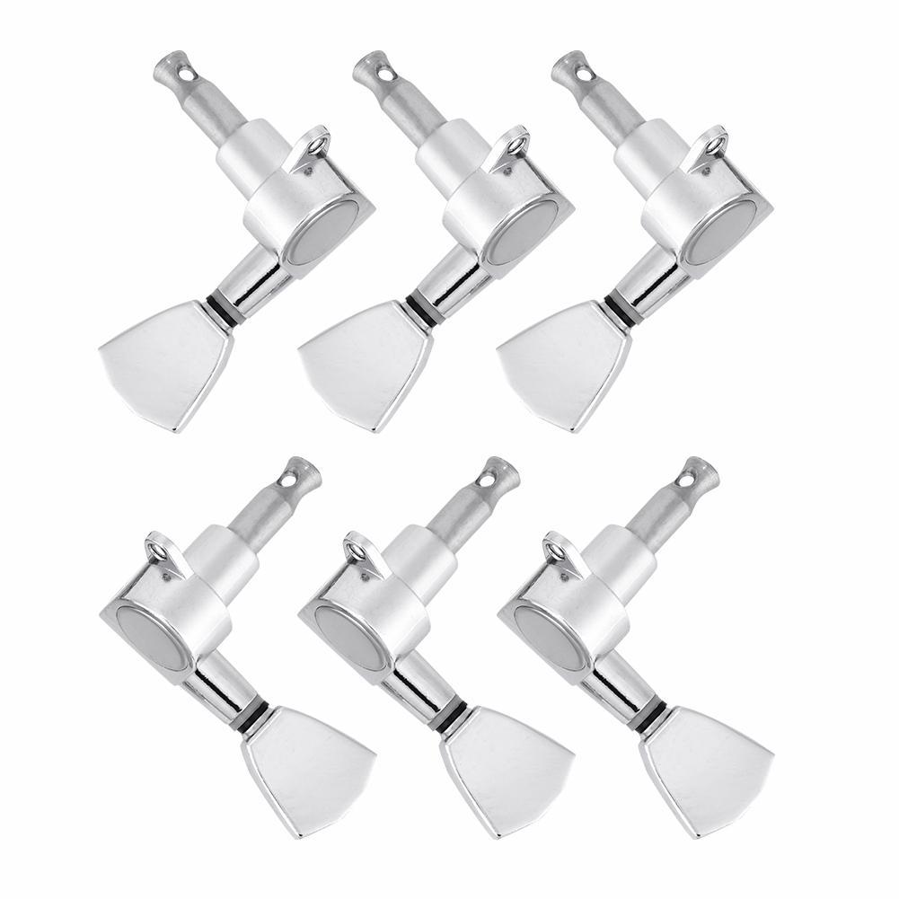 Guitar Tuning Pegs Locking Tuners Zinc Alloy Machine Heads for Guitar Silver