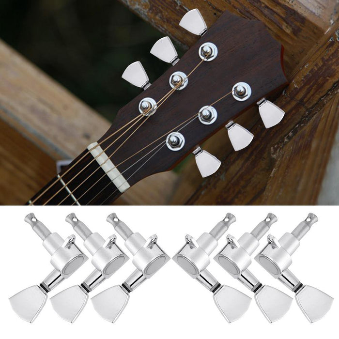 Guitar Tuning Pegs Locking Tuners Zinc Alloy Machine Heads for Guitar Silver