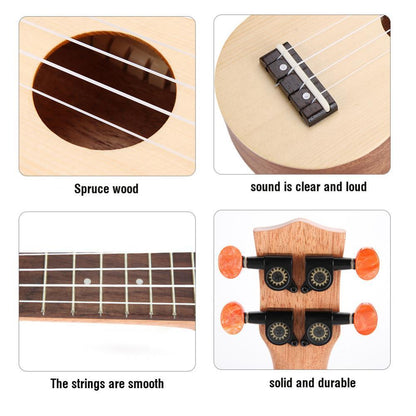 17 Inch Children Spruce Wood Ukulele