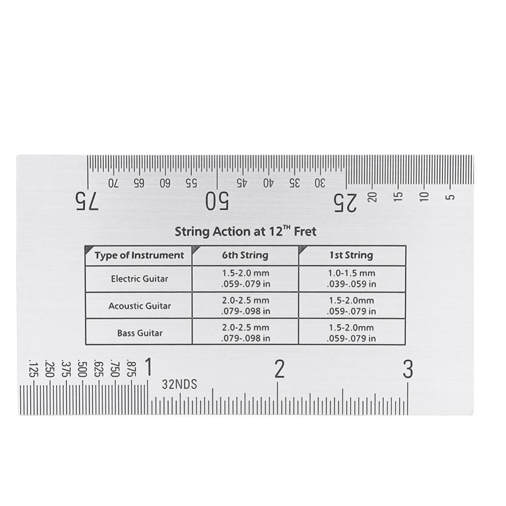 Stainless Steel String Action Ruler